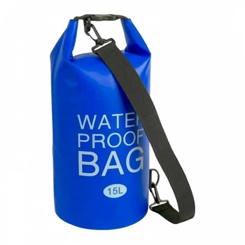Водонепроницаемая сумка 15 л Синий waterproof bag Гермомешок, гермосумка туристическая