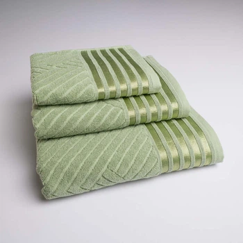 Набор махровых полотенец SOFT 3шт GM Textile 40х70см, 50х90см, 70х140см 500г/м2 (Мятный)