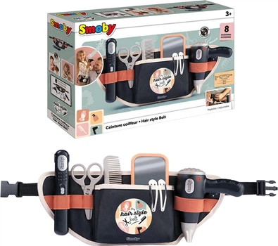 Игровой набор Smoby Toys Инструменты парикмахера на поясной сумке 8 аксессуаров (7600320173)