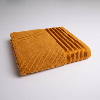 Полотенце банное махровое SOFT GM Textile 70х140см 500г/м2 (Горчичный)
