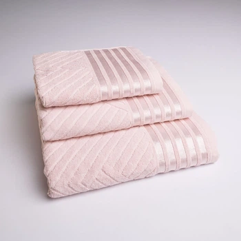 Набір махрових рушників SOFT 3шт GM Textile 40х70см, 50х90см, 70х140см 500г/м2 (Рожевий)