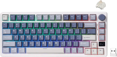 Клавіатура дротова RK ROYAL KLUDGE RK-M75 Ocean Blue Gaming Cream switch (RK-M75-OCBLU-CRMSW-US)