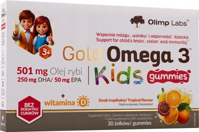 Suplement diety Olimp Labs Gold Omega 3 Kids Tropikalny 30 żelek (5901330100789)