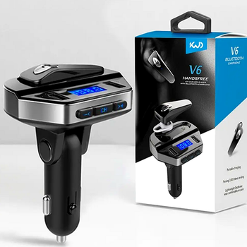 FM модулятор Bluetooth с USB и Hands Free для автомобиля 2 USB порта черный TRM-419
