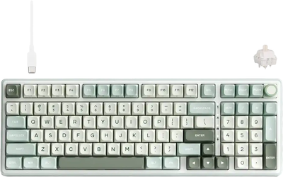 Клавіатура дротова RK ROYAL KLUDGE R98Pro Sky Cyan Gaming Beige Switch (RK-R98PRO-SKYCYN-BEGSW-US)