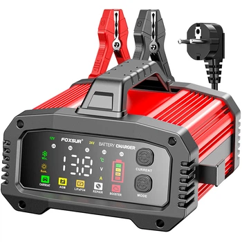 Зарядное устройство Foxsur FPT-250 25A 400Ah 12-24v Red
