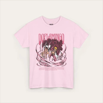 Рожева футболка Doflamingo Joker з аніме-принтом M Рожевий (NOIR-joker-doflamingo-t-shirt-pink)