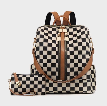 Тканевый рюкзак в клетку Chess Luxe Premium