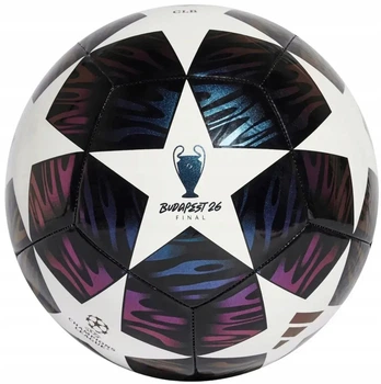 Футбольний м'яч Adidas UCL Club 25/26 Budapest, розмір 4, біло-чорний