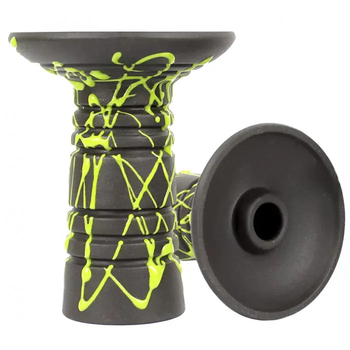 Чаша для кальяна Gusto Bowls Alien Black Glaze Green зелено-черная из глины в глазури 9см фаннел