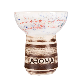 Чаша Aroma Sierra Glaze White/Brown для кальяна 8.5см из глины в глазури классик турка