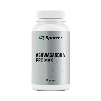 Экстракт ашваганды Sporter Ashwagandha Pro Max, 60 капсул