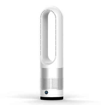 Мобільний безлопатевий вентилятор Germatic LED 1200W Кондиціонер підлоговий 2в1 з обігрівом та охолодженням AM-018JR сенсор, пульт ДК, автоповорот 80