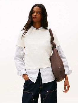 Футболка бавовняна коротка жіноча Tommy Hilfiger 457797482 XL Молочна (1159865579)