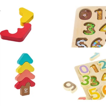 Пазл Hape E1657 деревянный с цифрами и формами детский