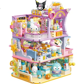 ТОП ІГРАШОК Sanrio, серія сімейної академії, будівельні блоки Melody Big-Eared Dog, дитяча іграшка, подарунок на день народження дівчинки