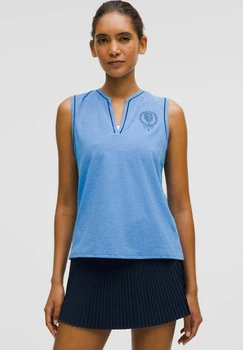Тенісна майка Lululemon V-Neck Graphic W Блакитний S LW1FRUS