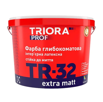 Краска интерьерная TRIORA TR-32 extra matt глубокоматовая белая, 10 л