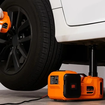 Электродомкрат 12V + Компрессор + Фонарь, Автомобильный набор 3 в 1 180W Универсальный автонабор Електрогідравлічний домкрат