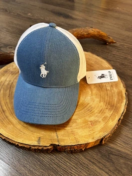 Кепка Бейсболка Мужская Женская Polo Ralph Lauren с тканевым ремешком джинс с сеткой