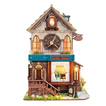 Румбокс Будиночок зозулі з годинником Cuckoo Clock House DIY Miniature House SQ-61