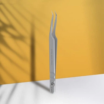 Staleks Пинцет профессиональный с насечками для ресниц EXPERT 45 TYPE 8 (mini L)
