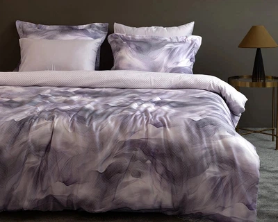 Турецька постільна білизна First Choice Cotton Satin Ruska Lilac євро