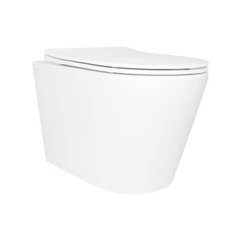 Унитаз подвесной Qtap Scorpio Ultra Quiet с сиденьем Slim Duroplast/Soft-close/Quick Release QT14332380ASW 490x365x325 мм Белый