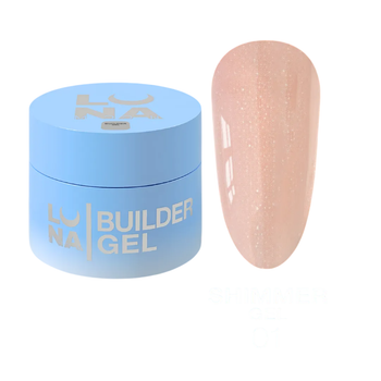 Гель Luna Moon для наращивания, Shimmer Gel, #1, 15 мл