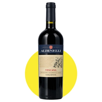 Вино Альбинелли Санджовезе Тоскана/Albinelli Sangiovese Toscana красное полусухое, 0,75 л, 13,5%