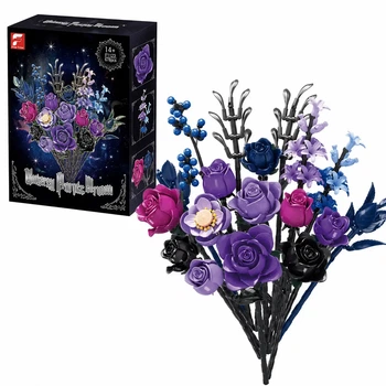 Конструктор букет роз Purple Rose Bouquet от Free Tribe на 815 деталей