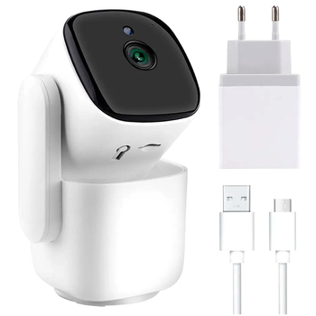 Поворотная Wi-Fi камера 1080p HD для дома и улицы с ночным видением и автоматическим слежением Белый WYZE LS-1732