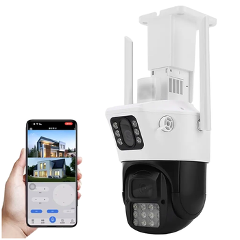 Поворотна вулична камера 6mp WiFi з нічним баченням і віддаленим доступом біла LS-1144