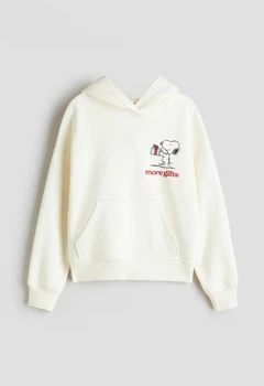 Підліткове тепле худі для дівчинки H&M 146-152 см Кремове (26062204B)
