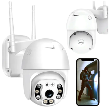 Уличная WIFI камера видеонаблюдения 2MP с ночным видением и детектором движения белая YCC365 LS-518