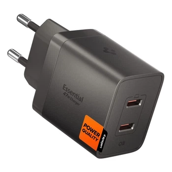 Мережевий зарядний пристрій Spigen Essential 2-Port 47W Gunmetal (8800283315820)