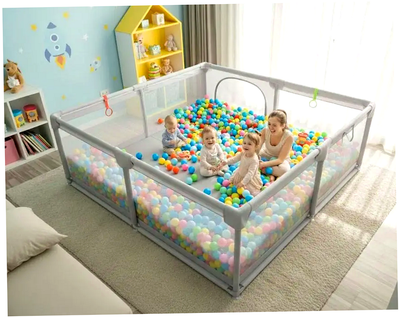 Детский манеж 180x200 см с ручками и 50 шариками для игр Унисекс HM-0658