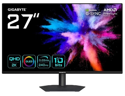 Монітор 27" GIGABYTE GO27Q24A 240 (GO27Q24A) 2560x1440 (QHD, 2K) QD-OLED 240 Hz