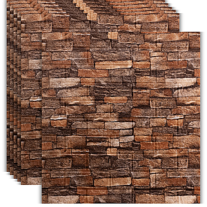 Самоклеючі 3д панелі піщаник коричневий 700*770*3мм