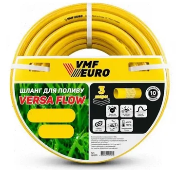 Шланг для поливу 25м 3/4 VMF VERSA Flow (25bar, 3 шари) жовтий(армований)