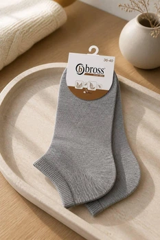 Низкие женские носки Bross р 36-40 арт 10753 Серые