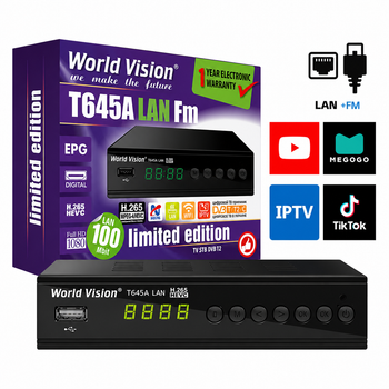 Тюнер т2 World Vision Т645A LAN FM VideoCast 300 IPTV
