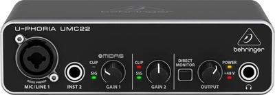 Аудіоінтерфейс Behringer UMC22 (87052)