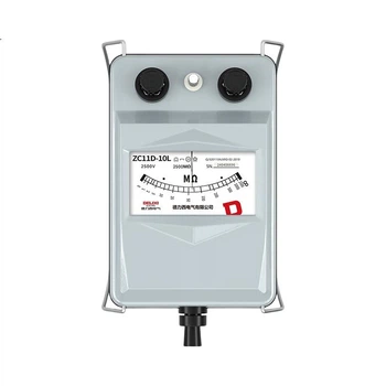 Измеритель сопротивления изоляции DELIXI ELECTRIC в алюминиевом корпусе, ручной, с ручным приводом [2500 В/2500 МОм]