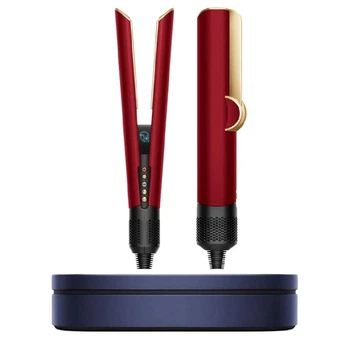 Випрямляч для волосся з кейсом фен випрямляч 2в1 Airstrait Carry Velvet Red вирівнювач стайлер для укладання волосся утюжок для вирівнювання волосся фен для волосся 2в1 кейс для зберігання