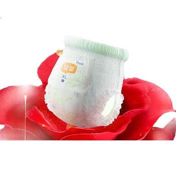 Подгузники-трусики Yiying Red Flower Mountain Camellia, мягкие кислотоустойчивые подгузники для младенцев, размер XL45, дышащее нижнее белье.