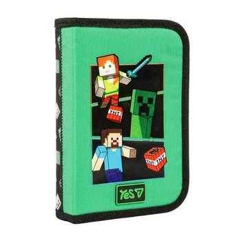 Пенал твердый Yes HP-04-N Minecraft Game, одинарный, с клапаном и прозрачным карманом (533751)