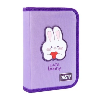 Пенал твердий Yes HP-04 Cute Bunny, одинарний, з 2 клапанами (533740)