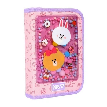 Пенал твердий Yes HP-03 Line Friends Always Together, одинарний, з клапаном (533731)