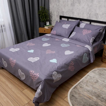 Комплект постельного белья Moon&Star Двуспальный 175x210 наволочки 4x70x70 Silent Love Бязь Gold Люкс (MS-820015094)